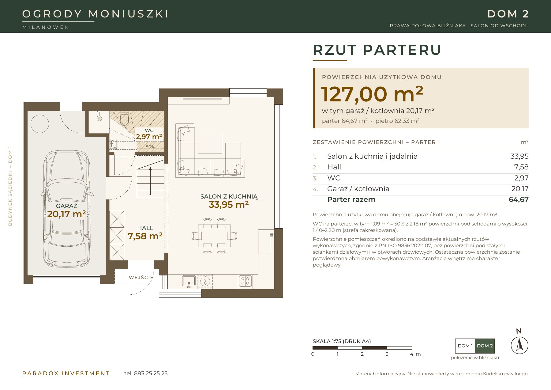 Parter domu 2 — rysunek sprzedażowy